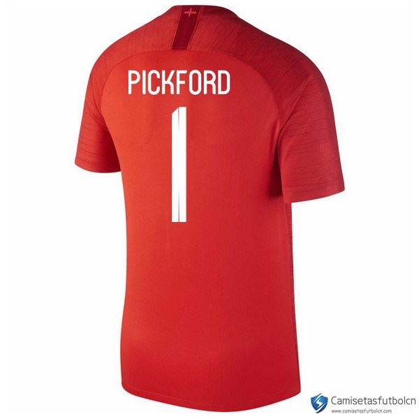 Camiseta Seleccion Inglaterra Segunda equipo Pickford 2018 Rojo